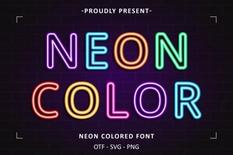 Creative Neon Colored Font Designs for Modern Projects