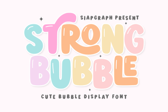 Strong Bubble Font - Bold 3d Display Typeface for Posters & Headlines