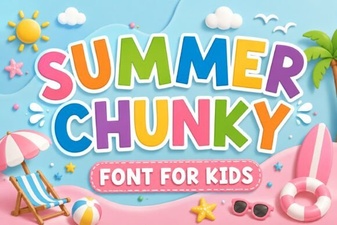 Summer Chunky Font – Bold Fun Display Typeface