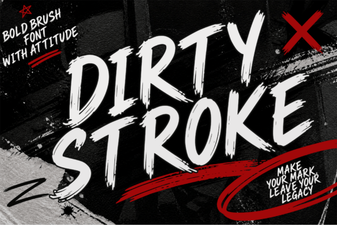 Explore Bold and Edgy Dirty Stroke Font Styles for Design